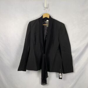 Sans Souci Scarf Tie Front Blazer Black